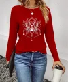 Kadın Uzun Kollu Bisiklet Yaka çiçek Desenli Viskon Bluz