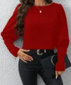Kadın Uzun Kollu Bisiklet Yaka Fermuar Detaylı Ithal Krep Bluz