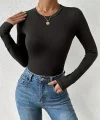 Kadın Uzun Kollu Bisiklet Yaka Süprem Bluz