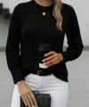 Kadın Uzun Kollu Bisiklet Yaka Triko Bluz