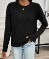 Kadın Uzun Kollu Bisiklet Yaka Triko Bluz