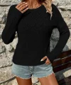 Kadın Uzun Kollu Bisiklet Yaka Triko Bluz