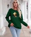 Kadın Uzun Kollu Bisiklet Yaka Viskon Iki Iplik Bluz
