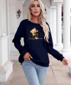 Kadın Uzun Kollu Bisiklet Yaka Viskon Iki Iplik Bluz