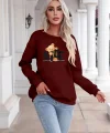 Kadın Uzun Kollu Bisiklet Yaka Viskon Iki Iplik Bluz