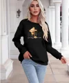 Kadın Uzun Kollu Bisiklet Yaka Viskon Iki Iplik Bluz