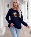 Kadın Uzun Kollu Bisiklet Yaka Viskon Iki Iplik Bluz