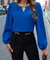Kadın Uzun Kollu Damla Detaylı Ithal Krep Bluz