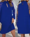 Kadın Uzun Kollu Damla Detaylı Sandy Mini Elbise