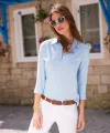 Kadın Uzun Kollu Dokuma Kumaş Klasik Gömlek
