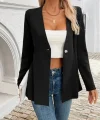 Kadın Uzun Kollu Düğmeli Uzun Atlas Ceket