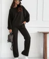 Kadın Uzun Kollu Geniş Kesim Modal Bluz Ve Pantolon Ikili Takım