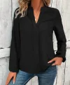 Kadın Uzun Kollu Hakim Yaka Bluz