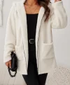 Kadın Uzun Kollu Kapşonlu önden Fermuarlı Cepli Welsoft Ceket