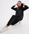 Kadın Uzun Kollu Kapüşonlu Oversize Sweat Ve Pantolon Ikili Takım