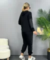 Kadın Uzun Kollu Kapüşonlu Oversize Sweat Ve Pantolon Ikili Takım