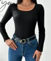 Kadın Uzun Kollu Kaşkorse Bluz