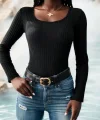 Kadın Uzun Kollu Kaşkorse Bluz