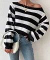 Kadın Uzun Kollu Kayık Yaka Triko Bluz
