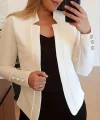 Kadın Uzun Kollu Kırlangıç Yakalı önü Açık Atlas Ceket