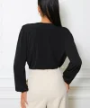 Kadın Uzun Kollu Kruvaze Yaka Sandy Bluz