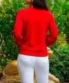 Kadın Uzun Kollu Kruvaze Yaka Sandy Bluz