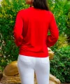 Kadın Uzun Kollu Kruvaze Yaka Sandy Bluz