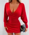 Kadın Uzun Kollu Omuzlar Açık Detay Triko Elbise
