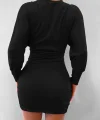 Kadın Uzun Kollu Omuzlar Açık Detay Triko Elbise