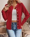 Kadın Uzun Kollu önden Düğmeli Triko Ceket