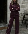 Kadın Uzun Kollu önden Fermuarlı Bluz Ve Pantolon Modal Ikili Takım