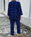 Kadın Uzun Kollu önü Açık Desenli Iki Iplik Ceket Ve Pantolon Ikili Takım