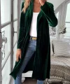 Kadın Uzun Kollu önü Açık Kolları Uzun Midi Ceket