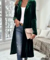 Kadın Uzun Kollu önü Açık Kolları Uzun Midi Ceket
