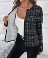 Kadın Uzun Kollu önü Açık şanel Kısa Ceket