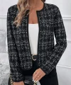 Kadın Uzun Kollu önü Açık şanel Kısa Ceket