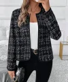 Kadın Uzun Kollu önü Açık şanel Kısa Ceket