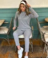 Kadın Uzun Kollu şardonlu Kaşkorse Kapüşonlu Ikili Takım