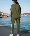 Kadın Uzun Kollu şerit Detay Eşofman Takım