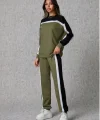 Kadın Uzun Kollu şerit Detay Eşofman Takım