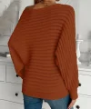 Kadın Uzun Kollu Tek Omuzu Açık Triko Bluz