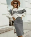 Kadın Uzun Kollu Triko Etekli Takım