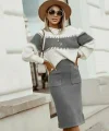 Kadın Uzun Kollu Triko Etekli Takım