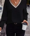 Kadın Uzun Kollu V Yakalı Aerobin Bluz