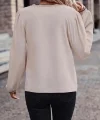 Kadın Uzun Kollu V Yakalı Aerobin Bluz