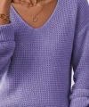 Kadın Uzun Kollu V Yakalı Düğmeli Triko Bluz