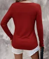 Kadın Uzun Kollu V Yakalı Kaşkorse Bluz