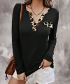 Kadın Uzun Kollu V Yakalı Kaşkorse Bluz