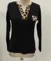 Kadın Uzun Kollu V Yakalı Kaşkorse Bluz