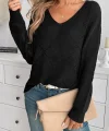 Kadın Uzun Kollu V Yakalı Triko Bluz
